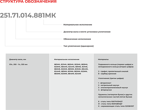 Торцевое уплотнение 251.71.100.884МК в Красноярске фото