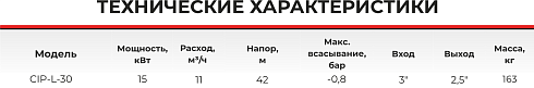 Самовсасывающий насос CIP-L-30-6